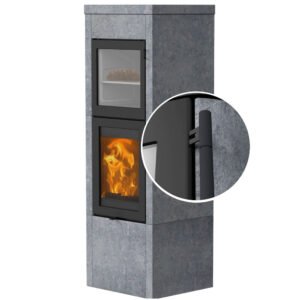 Kaminofen Lotus QM40 mit Warmhaltefach (6 kW)